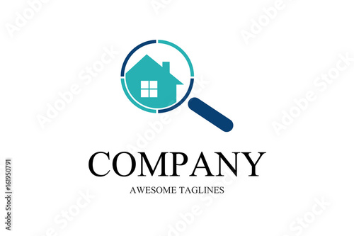 Home Search Logo,locator real estate illustration vector logo design