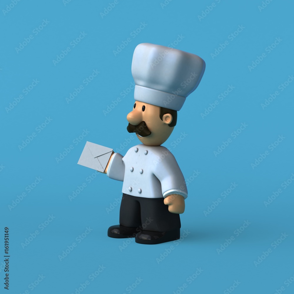 Fun chef - 3D Illustration Fun chef - 3D Illustration
