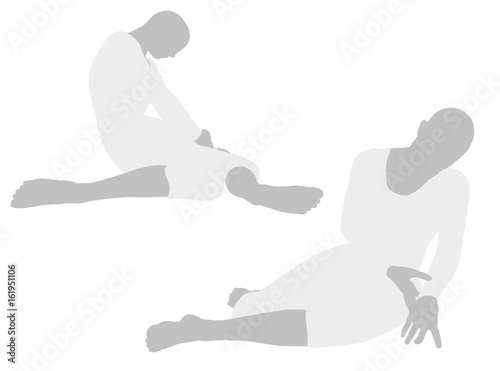 woman silhouette in Slumped to the Left Pose