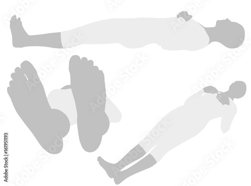 woman silhouette in Laying in State Pose
