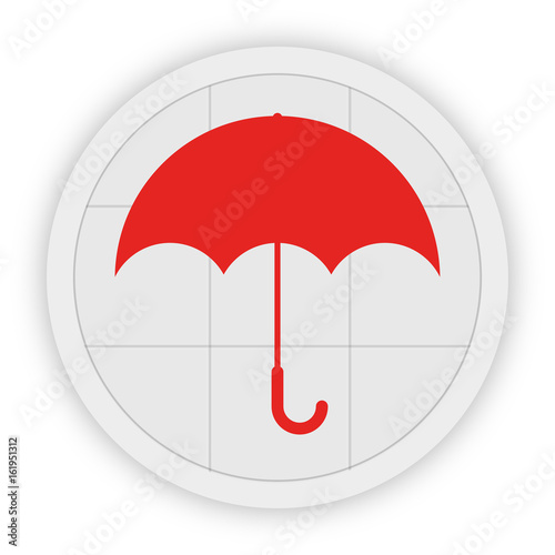 Icon Schaltfläche - Regenschirm