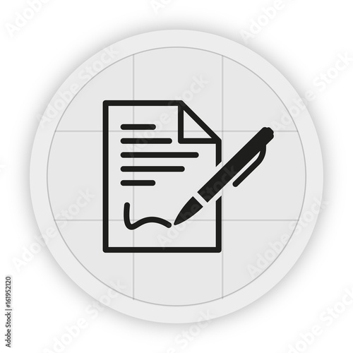 Icon Schaltfläche - Arbeitsvertrag Unterschrift