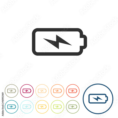 Runde Schaltflächen - Batterie laden