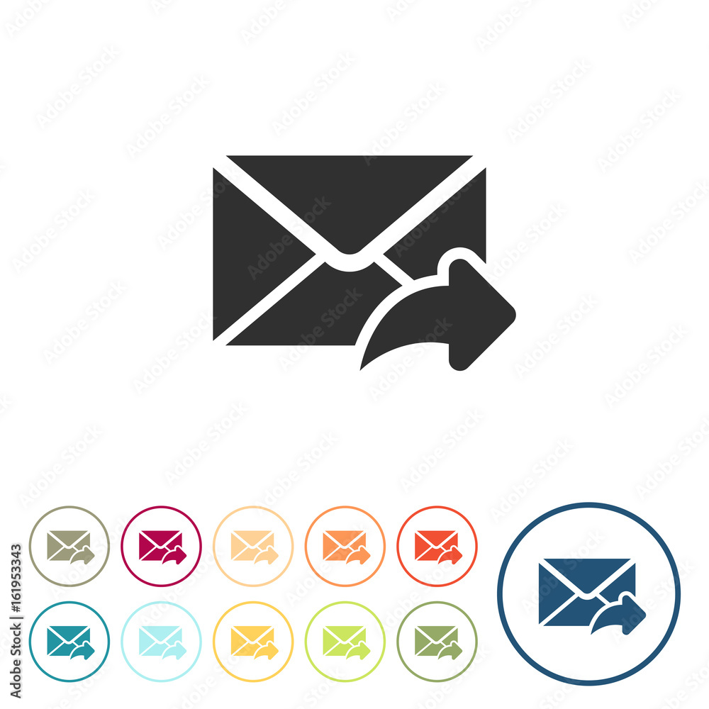 Runde Schaltflächen - E-Mail - beantworten - weiterleiten