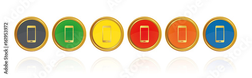 Smartphone - Goldene Buttons