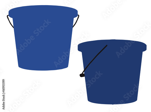 Bucket on white background