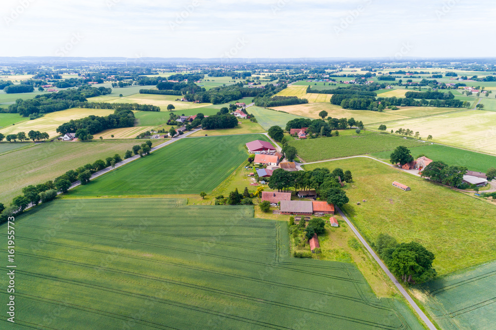 Luftbild vom ländlichen Raum in Niedersachsen, Deutschland