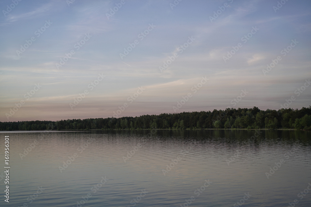 Landscape with a lake. Landscape with a lake.