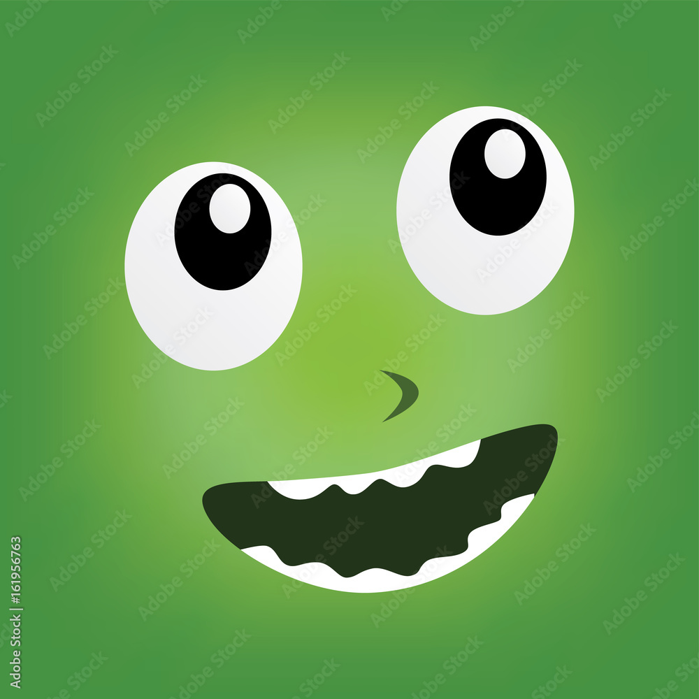 green monster character face green monster character face