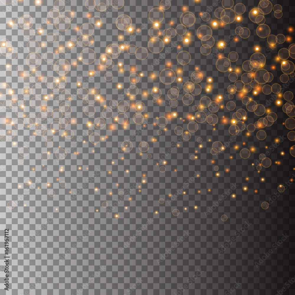 Vector light glitter particles background effect for luxury greeting ...