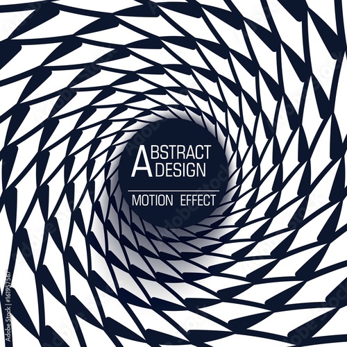 Simple Abstract Design. Stylized round Pattern with Motion Effect. Minimal Vector Illustration 