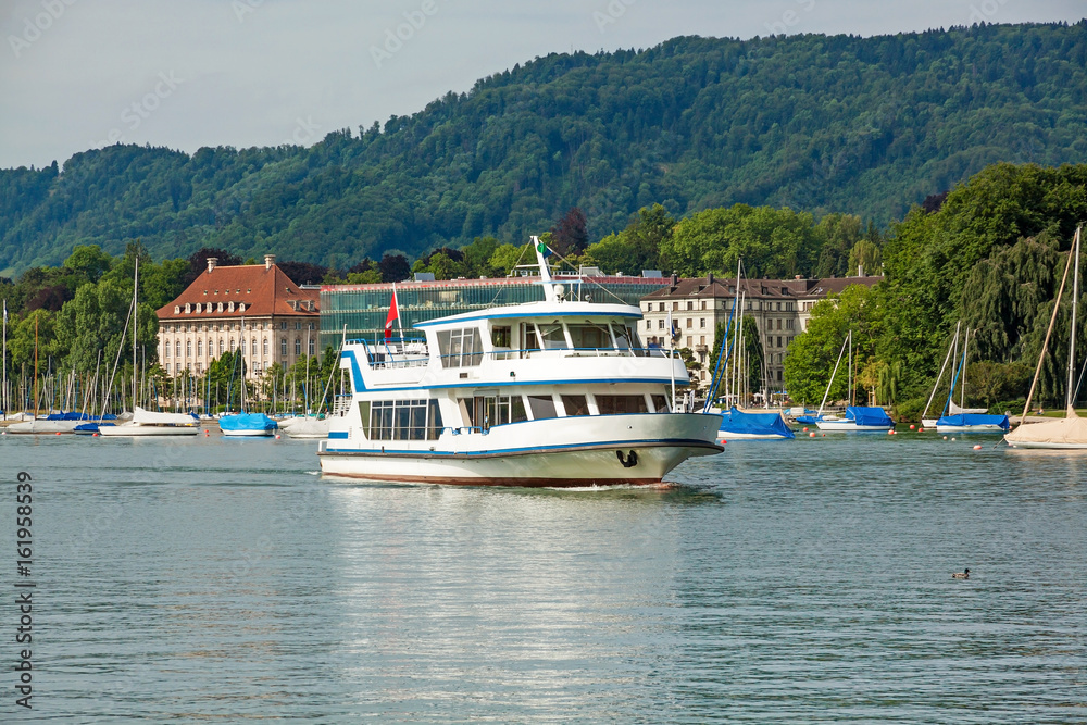 Excursion ship, Lake Zurich, Switzerland Excursion ship, Lake Zurich, Switzerland