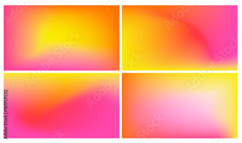 Vector icon set of neon square against white background