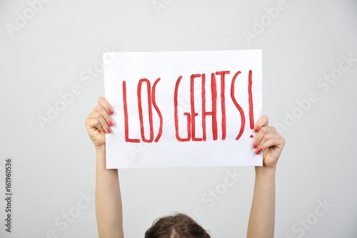Quadro su tela schild los gehts!