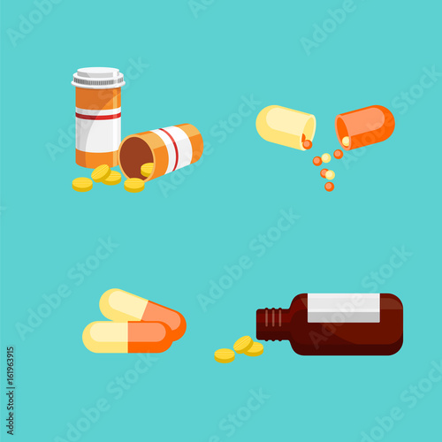 Drug and pills medicine and health illustration