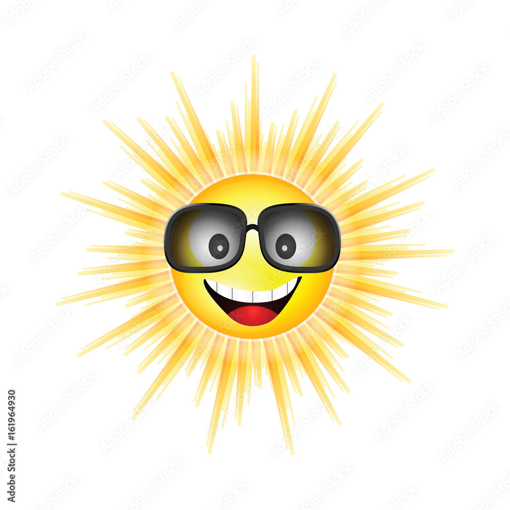 sun face with sunglasses vector illustration sun face with sunglasses vector illustration