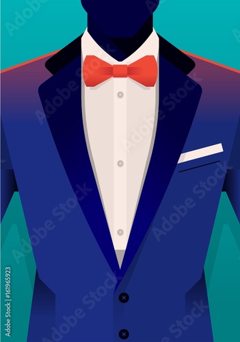 vector background with tuxedo