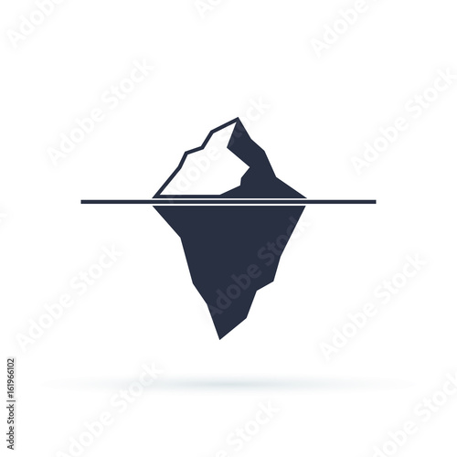 Iceberg vector eps icon isolated on white background