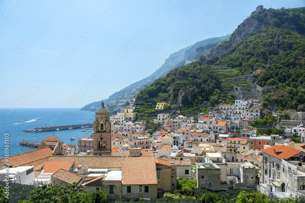 picturesque landscape Amalfi, Gulf of Salerno, Italy