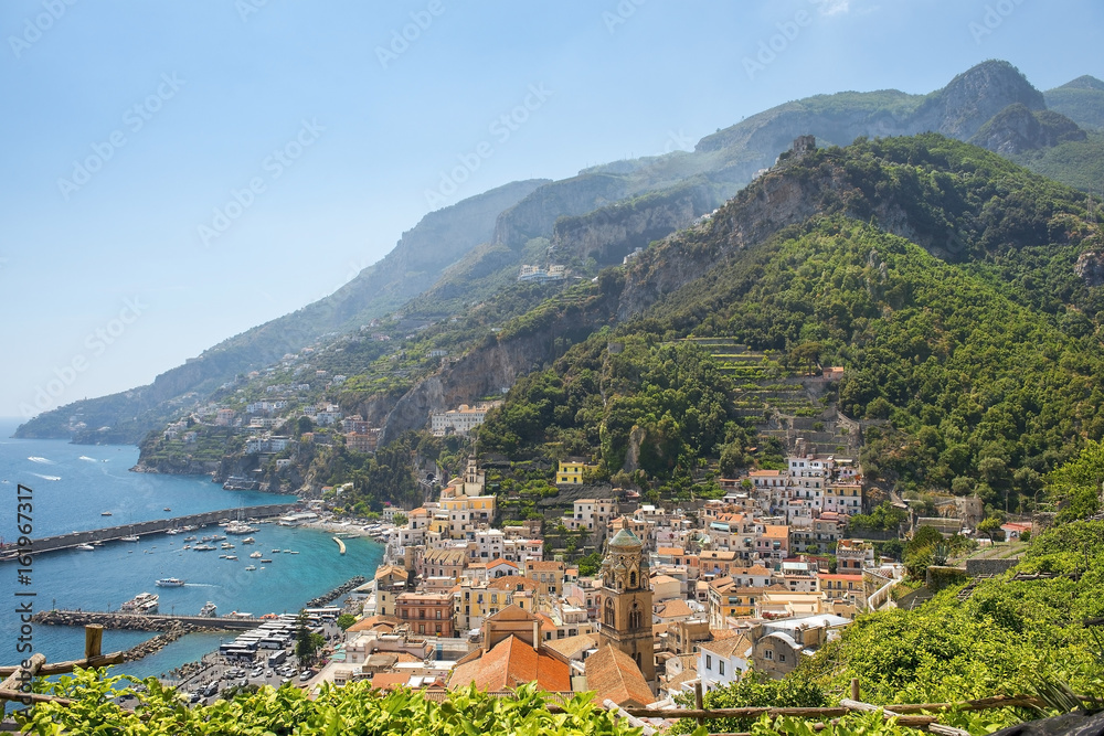 picturesque landscape Amalfi, Gulf of Salerno, Italy