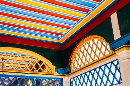 decorative ceiling at moroccan palace