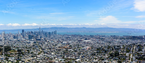 City of San Francisco on a summer afternoon as seen from Twin Peaks