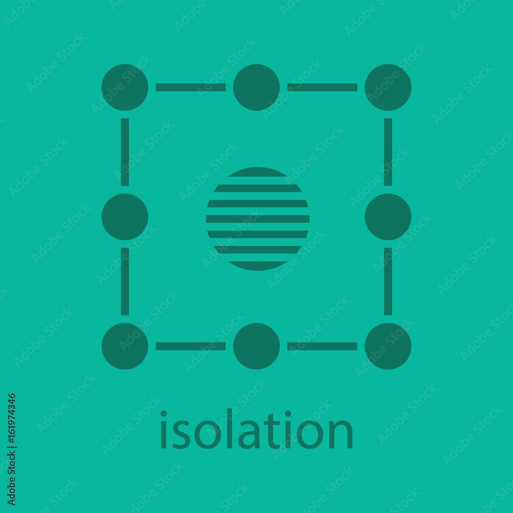 Isolation symbol glyph color icon Isolation symbol glyph color icon