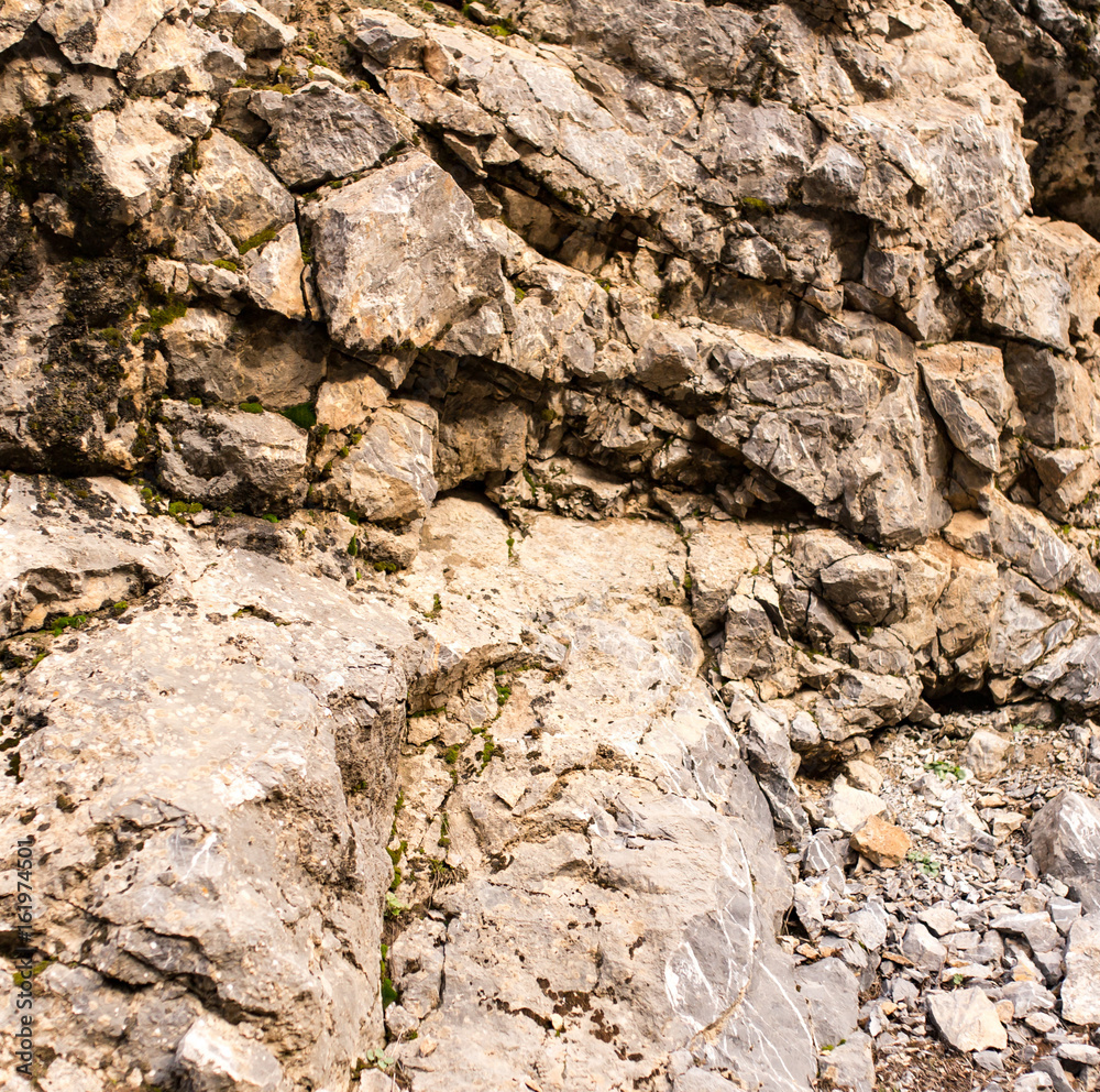 Stone cliffs in the mountains as a background Stone cliffs in the mountains as a background