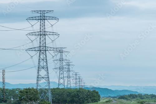 Fotografía 鉄塔と送電線