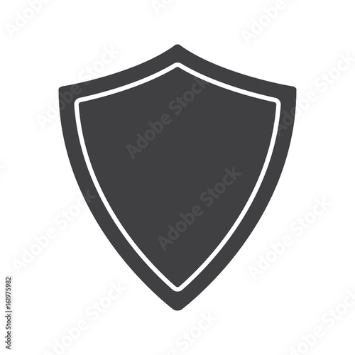 Protection shield glyph icon