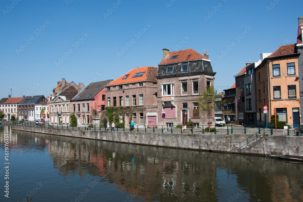 On the banks of the canal, Ghent Belgium