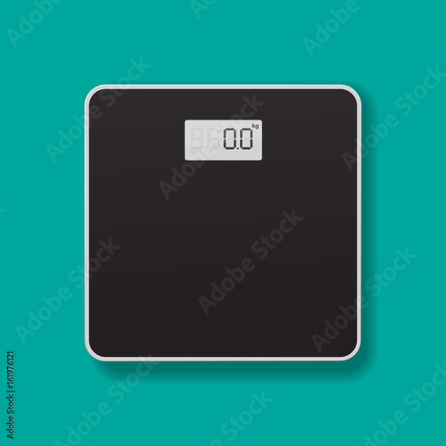 bathroom scale vector flat design.
