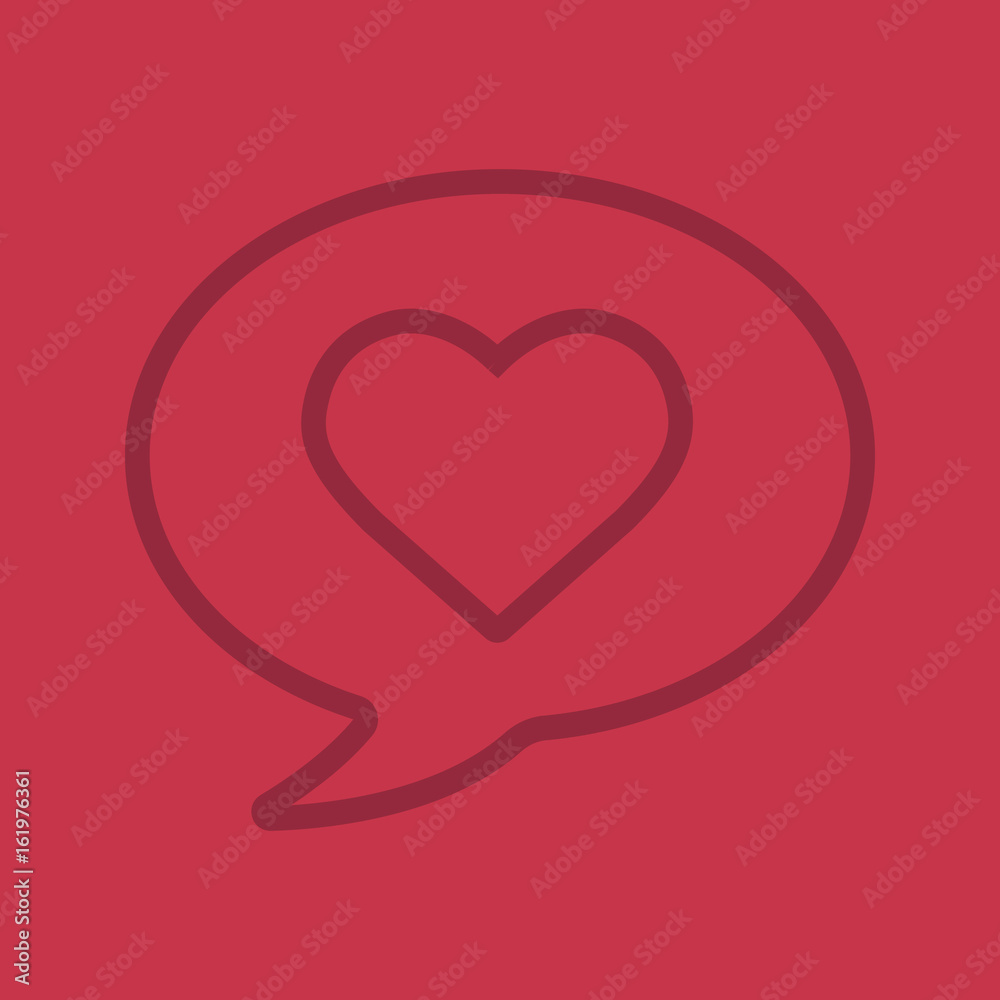 Romantic conversation color linear icon