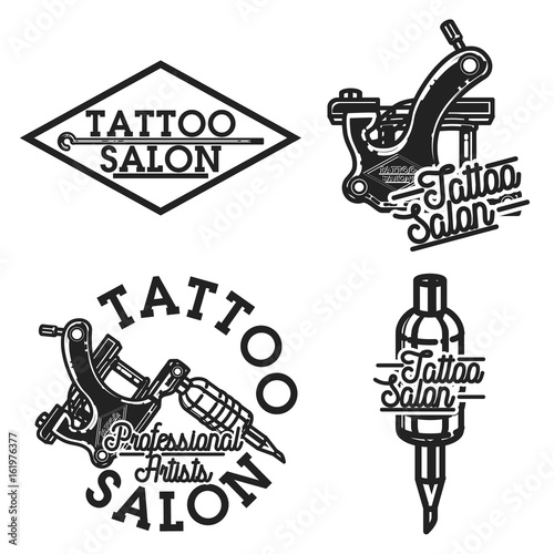 Vintage tattoo salon emblems