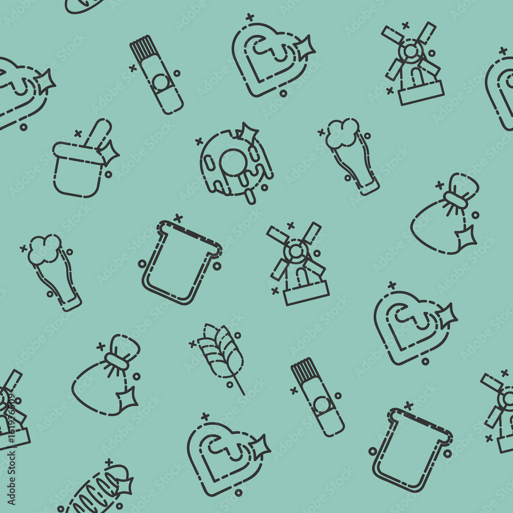 Wheat concept icons pattern Wheat concept icons pattern