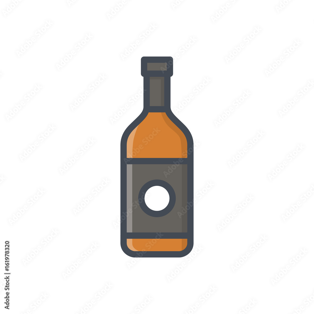 Beverage food alcohol colored icon Beverage food alcohol colored icon