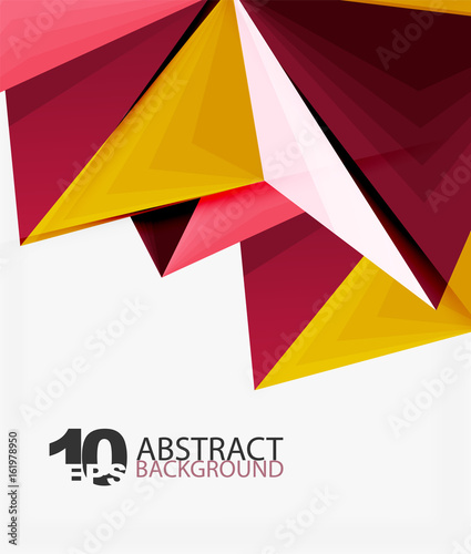 3d triangle polygonal abstract vector
