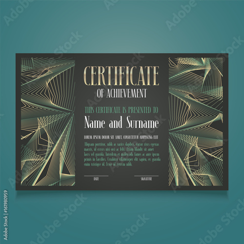 Appreciation certificate vector template illustration. Recognition blank award, diploma for achievement photo