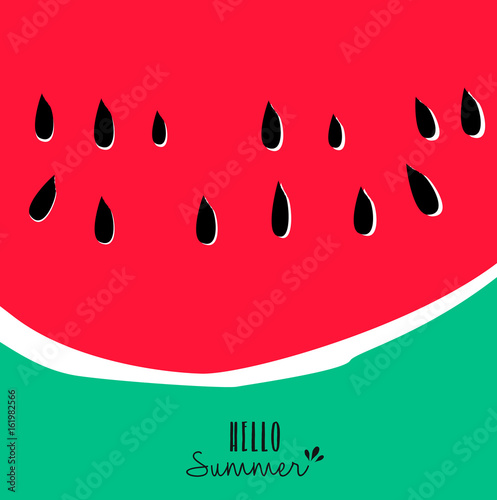 Hello summer watermelon design for vacation season