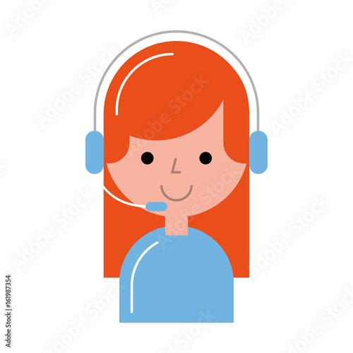 call center agent avatar vector illustration design