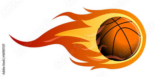 Isolated basketball ball