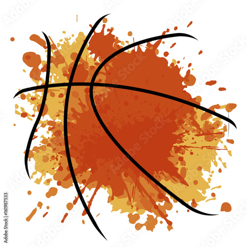 Isolated basketball ball