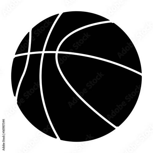Isolated basketball ball