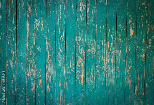 Old wooden wall green painted backgrounds