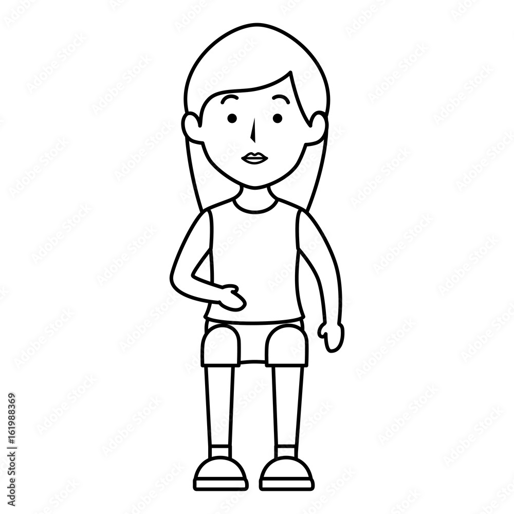 beautiful and young woman character vector illustration design beautiful and young woman character vector illustration design