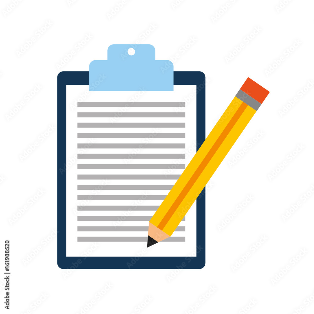 checklist order with pencil delivery service vector illustration design