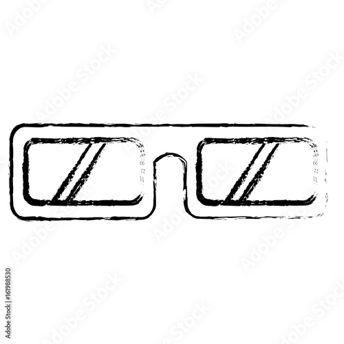 glasses 3d isolated icon vector illustration design