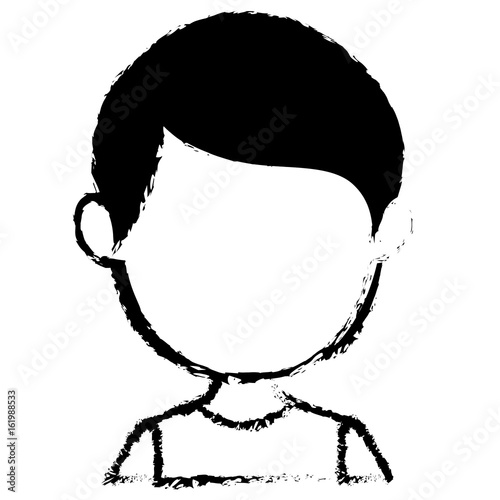 young man avatar character vector illustration design