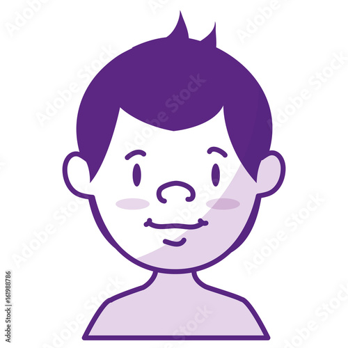 young man shirtless avatar character vector illustration design