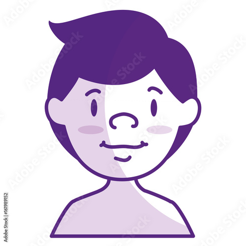 young man shirtless avatar character vector illustration design